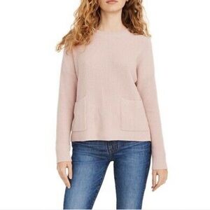 Madewell Patch Pocket Knit Pullover Sweater Blush Pink Size